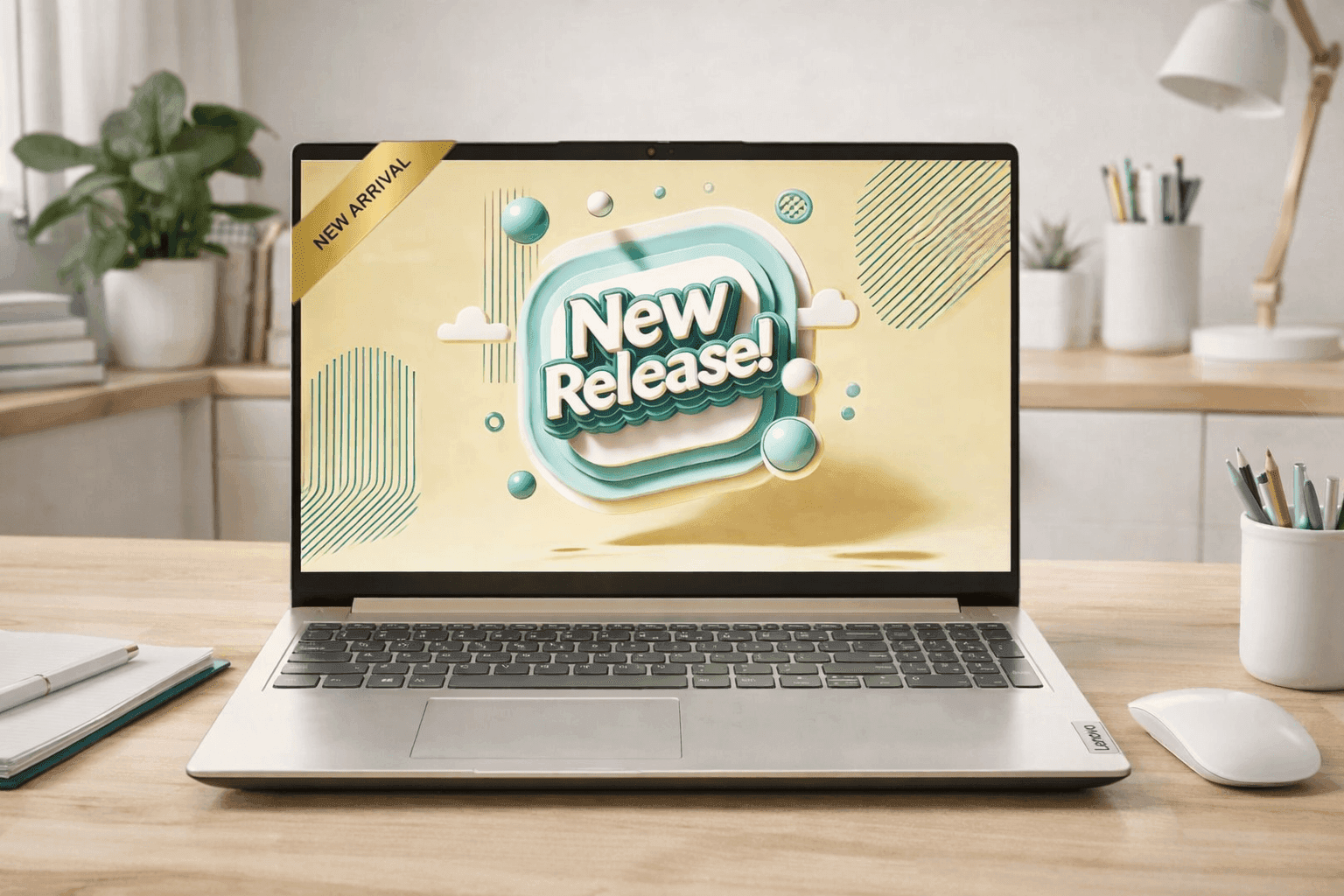 Lenovo IdeaPad 15.6-inch Business Laptop for work and study on office desk