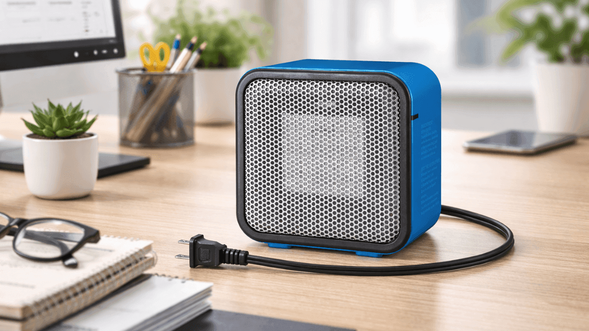 Amazon Basics Ceramic Portable Mini Space Heater: Small Heater, Big Desk Comfort