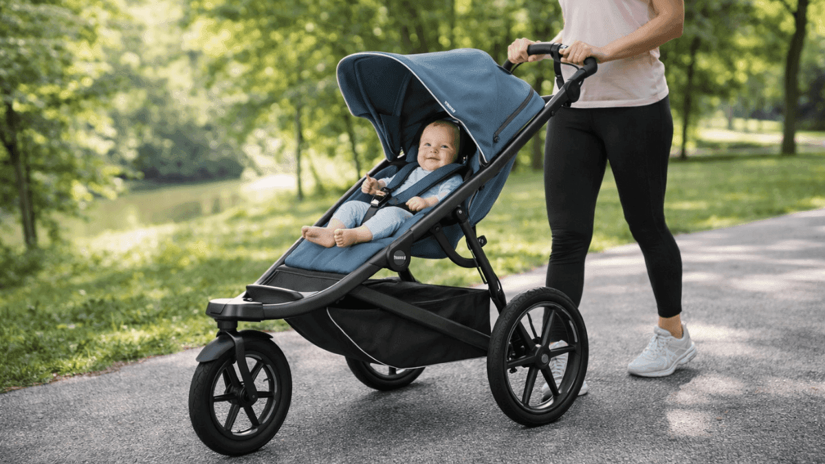 Thule Urban Glide 3 stroller with large air-filled tires for jogging and all-terrain use
