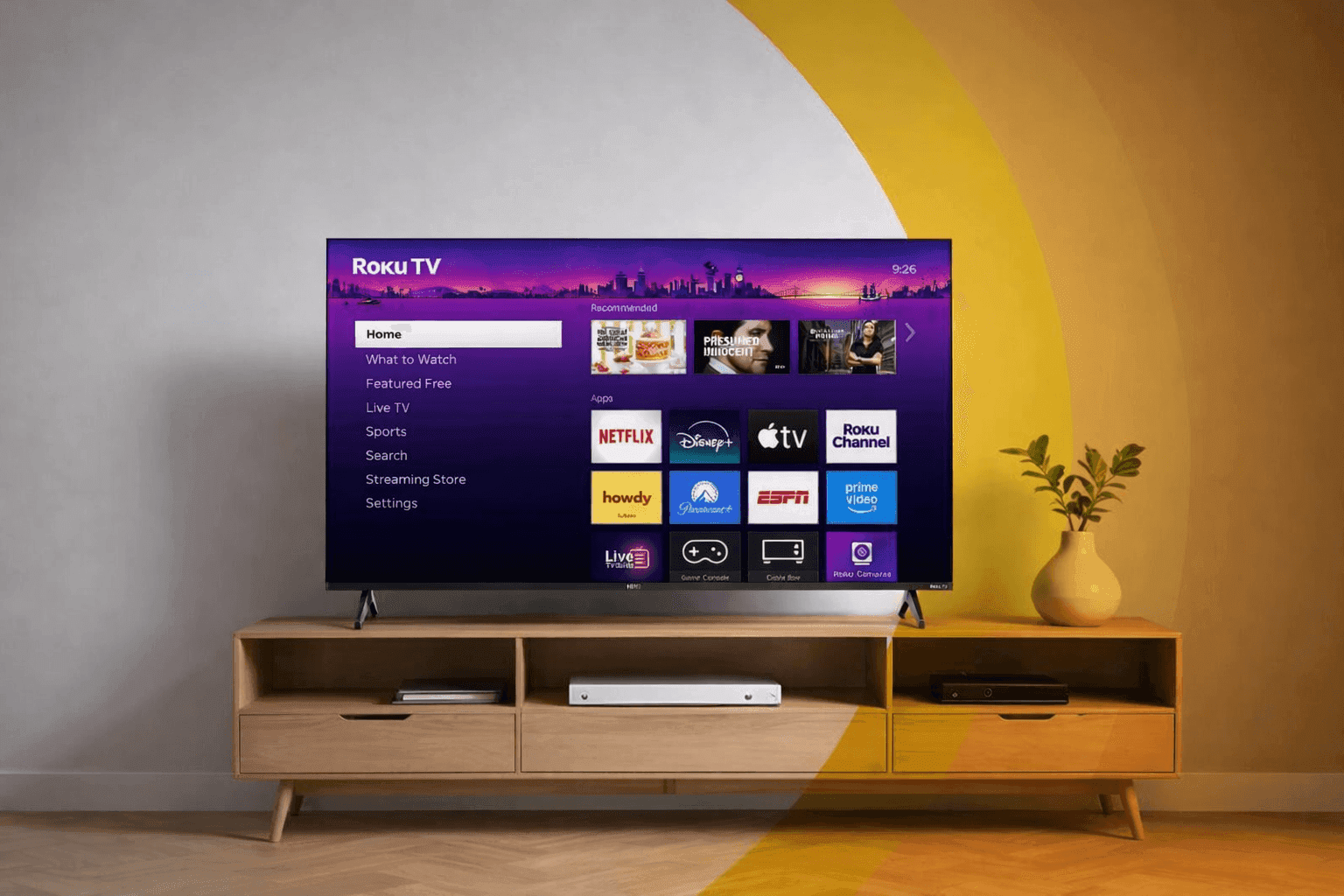 Roku Hiro TV 40 inch 1080p smart TV with Roku home screen interface