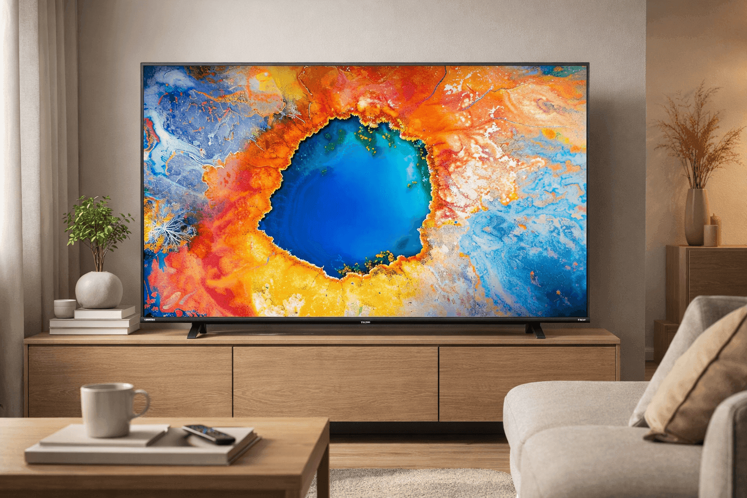 Toshiba 50C350NU 50 inch 4K Fire TV displaying streaming home screen