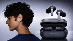 Samsung Galaxy Buds 4 Pro earbuds with charging case open on white background