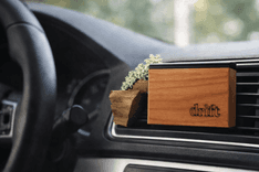 Drift Car Air Freshener visor clip with natural wood fragrance block