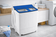 Giantex Portable Twin Tub Washing Machine compact washer for apartments and small spaces