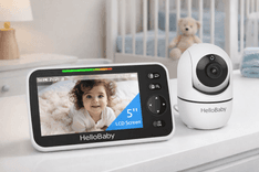 HelloBaby No WiFi Baby Monitor camera and handheld parent unit for secure monitoring
