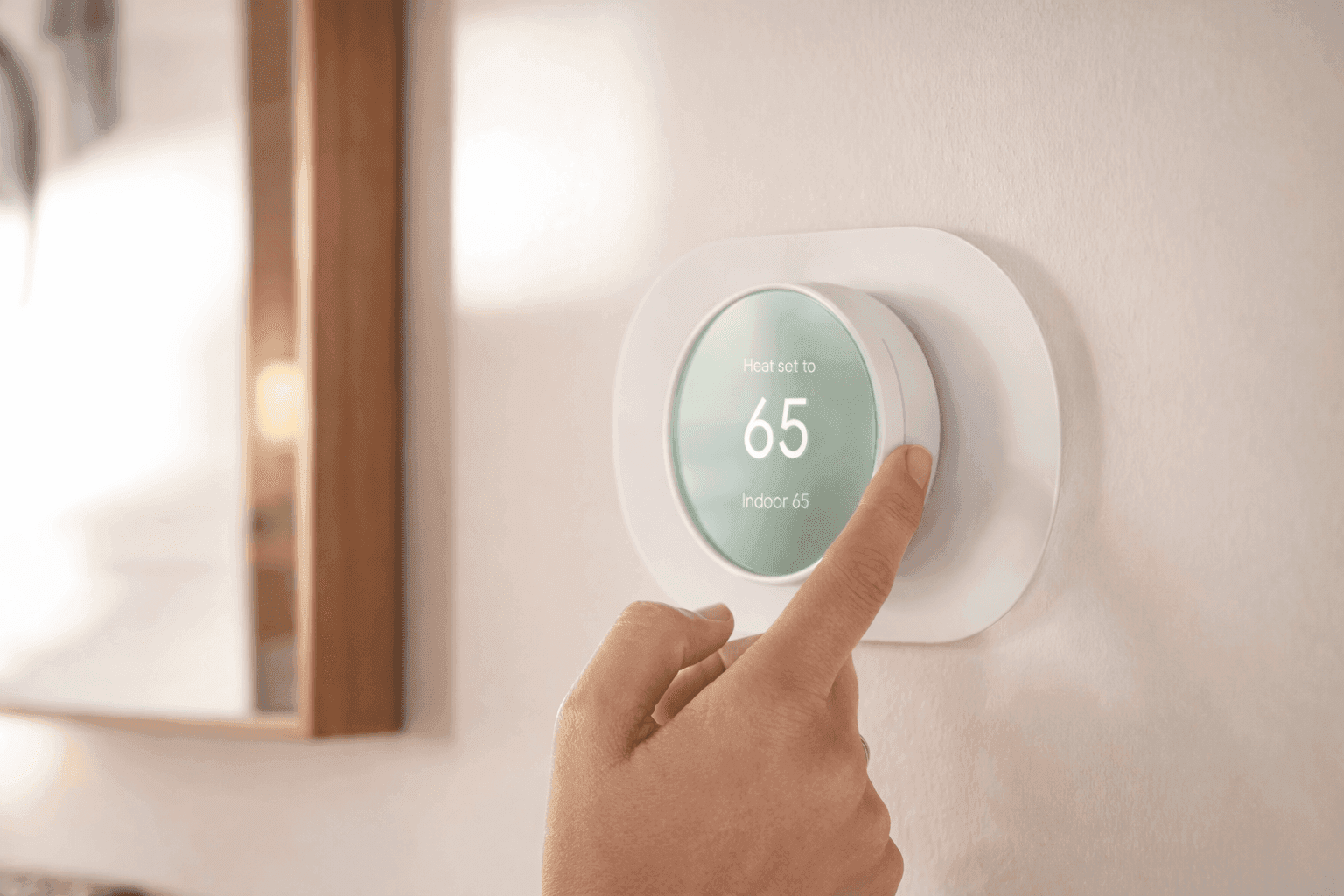 Google Nest Thermostat smart thermostat for energy efficient home heating and cooling